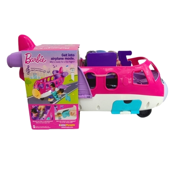 Barbie Little Dream Plane Fisher-Price Little People Interactive Learning Toy - Picture 3 of 10